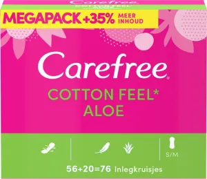 מגן תחתון יומיומי עם 76 יחידות Carefree Cotton Feel Aloe