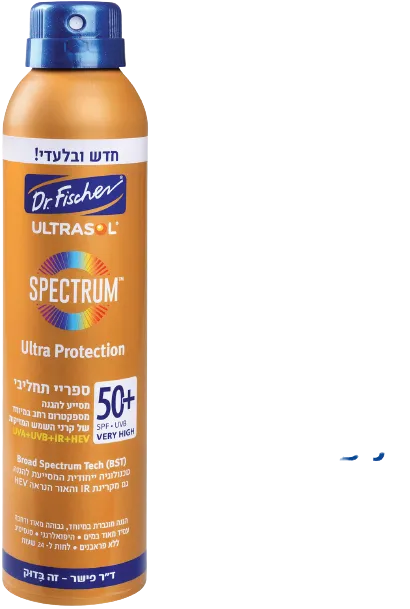 הגנה מושלמת מהשמש עם SPF 50  - תרסיס קל ונוח לשימוש | Dr. Fischer
