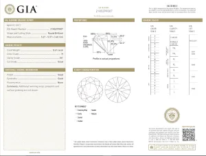 0.61 Carat Loose H/ SI1 Round Brilliant Cut Diamond GIA Certified
