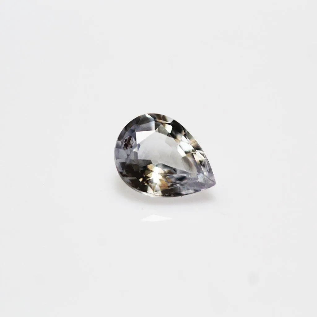0.83ct Pear Natural Violet Colourless Ceylon Sapphire | Colourless Sapphire