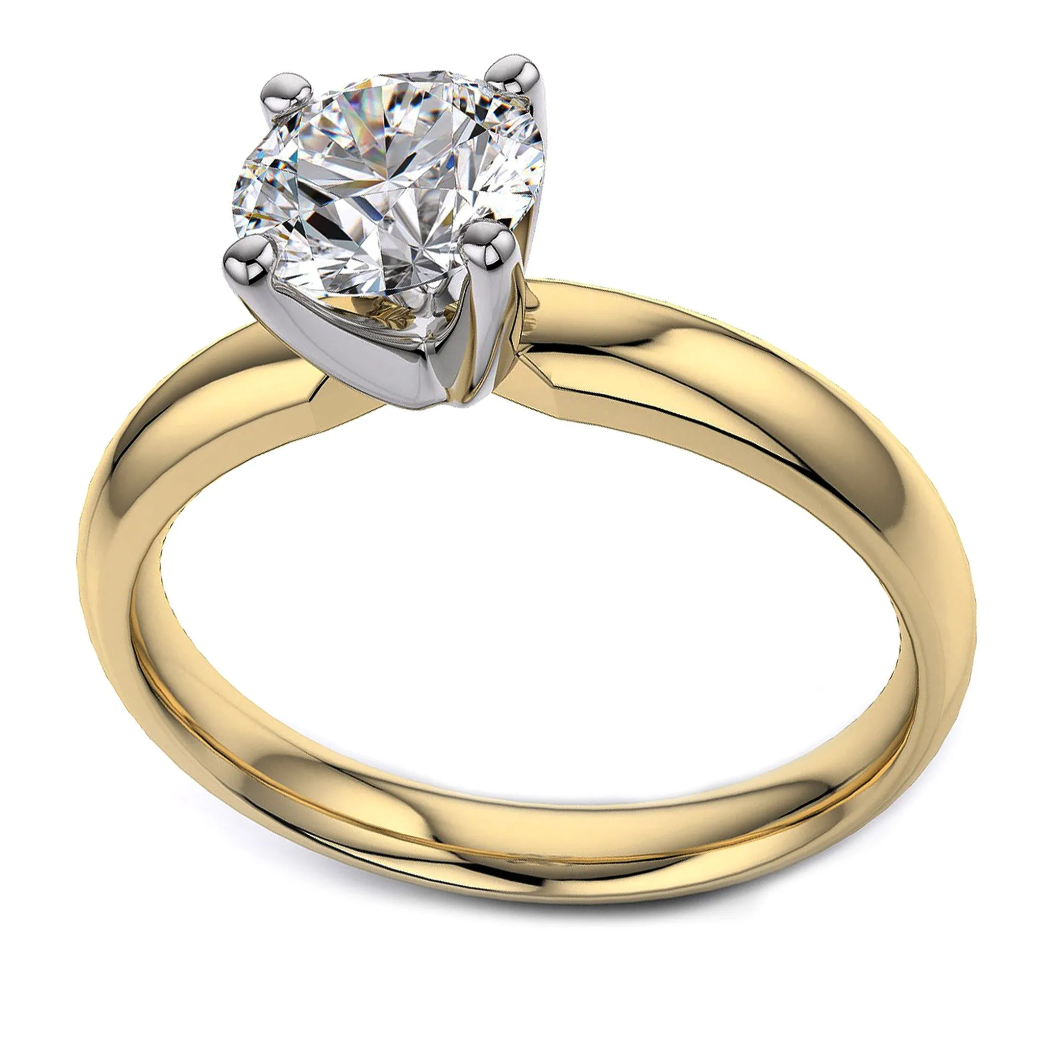 0.91ct F-SI2 Round Brilliant Cut Round Diamond