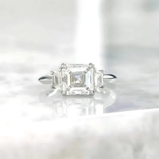 1 Carat Asscher Cut Diamond - H SI1 - 1.04ct - 215618