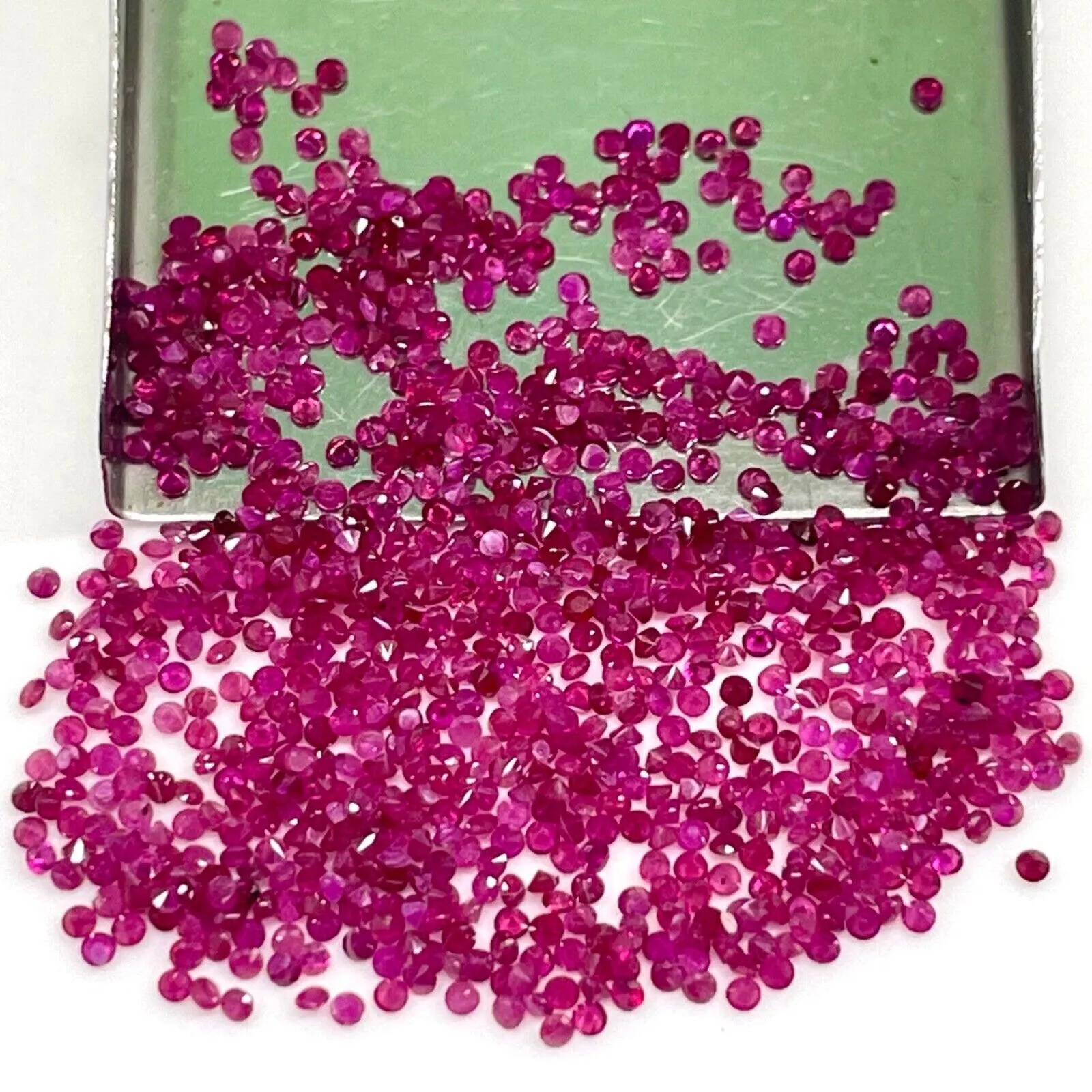 100 Pcs Natural Ruby 1mm Round Diamond Cut Loose Gemstones Wholesale Lot
