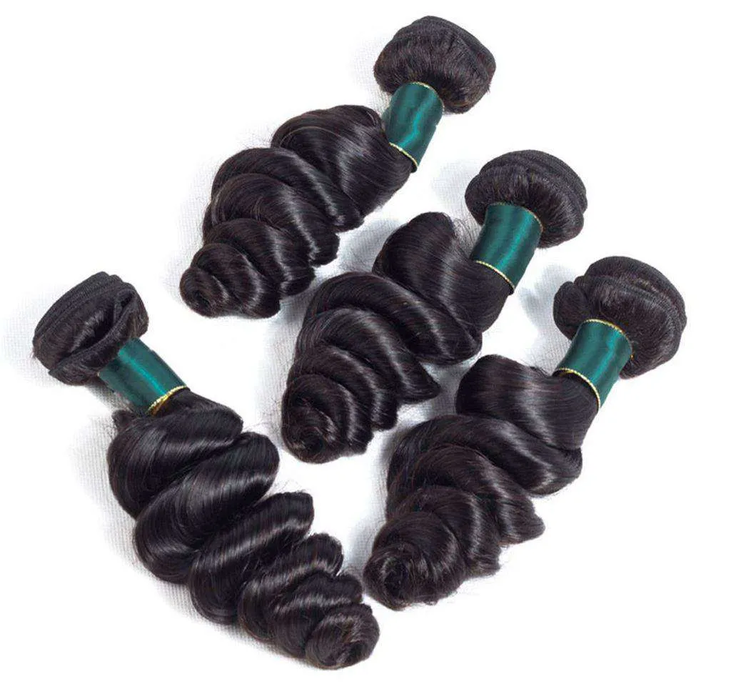 10A Loose Wave Virgin Hair 3 Bundles With Frontal Human Hair