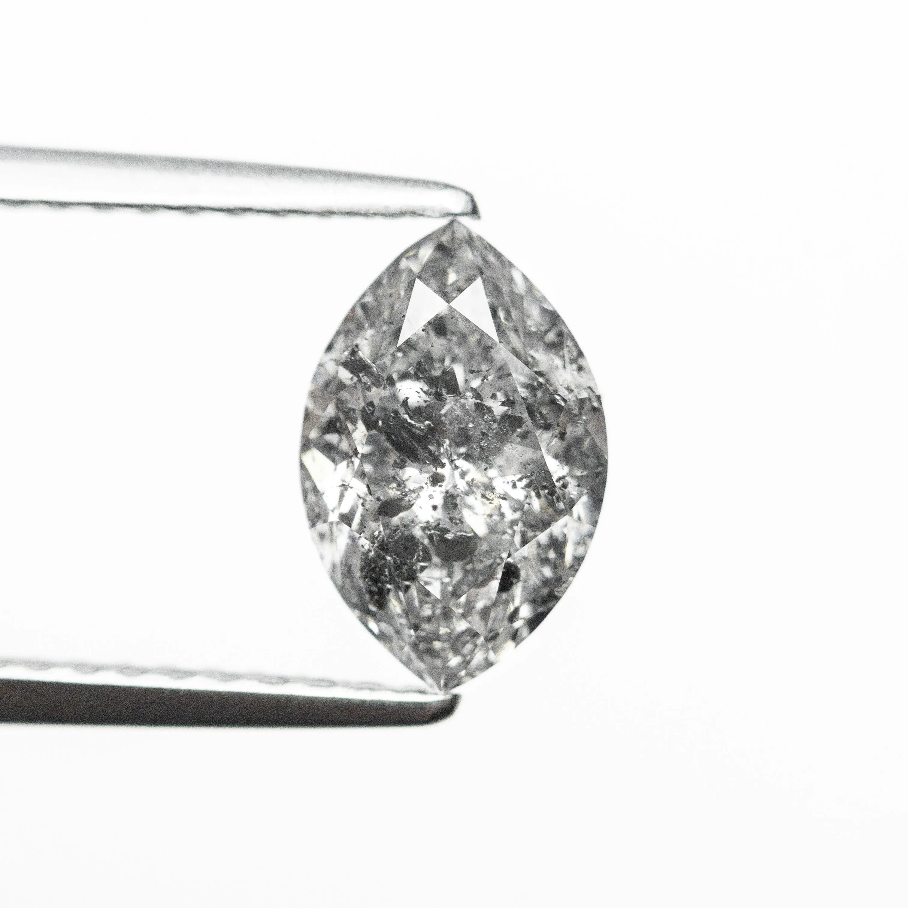 1.16 CARAT CANADIAN SALT AND PEPPER BRILLIANT CUT MARQUISE DIAMOND