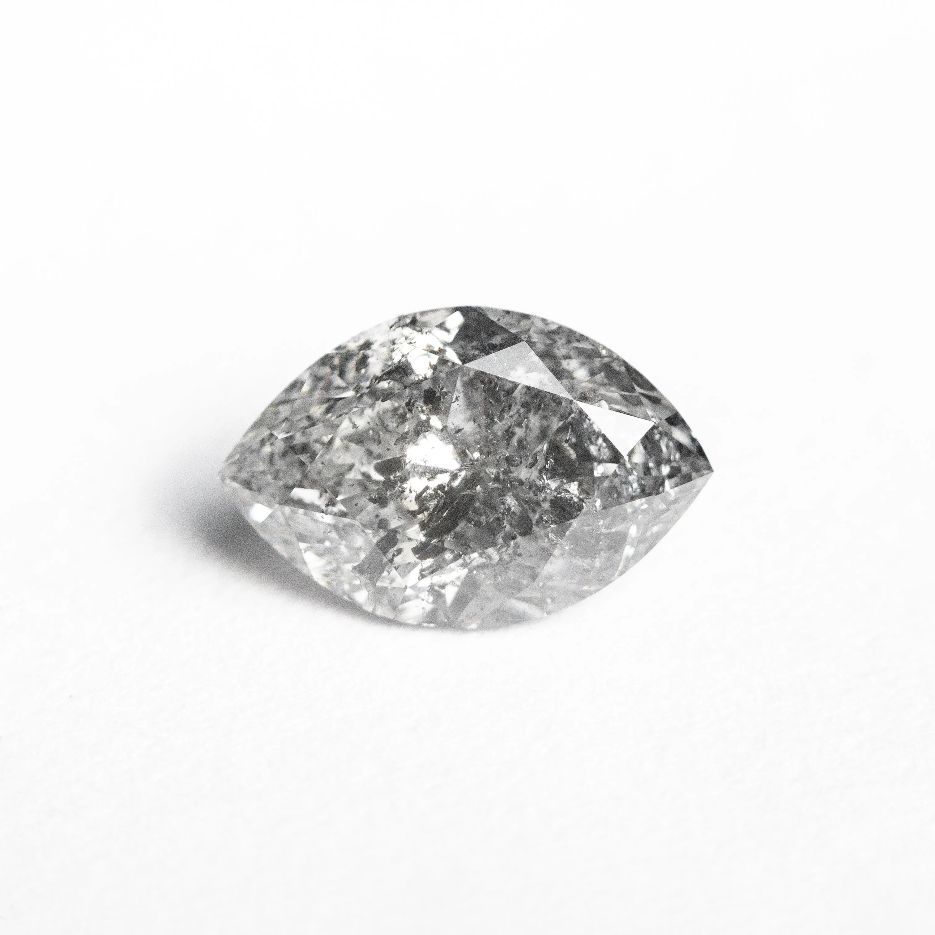 1.16 CARAT CANADIAN SALT AND PEPPER BRILLIANT CUT MARQUISE DIAMOND