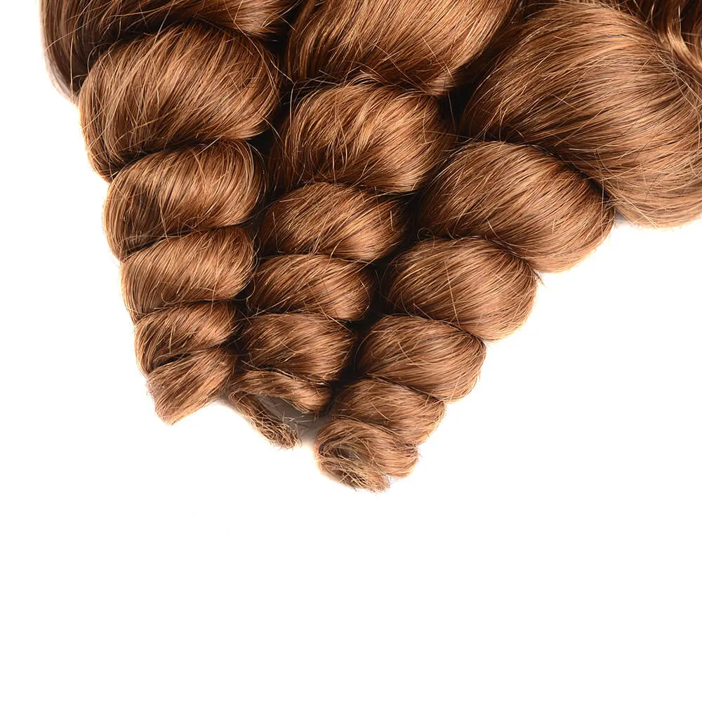 {12A 3Pcs} Ombre T1b/30 Loose Wave 3 Bundles/pack Unprocessed Virgin Hair Weave