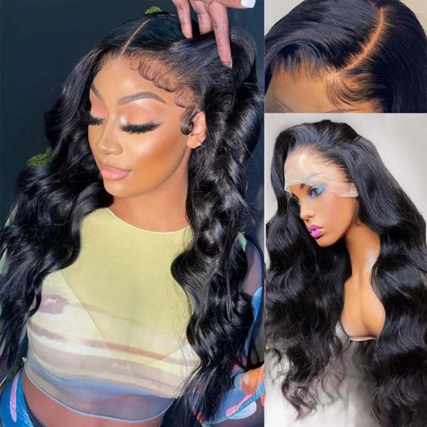 13x6 Clear HD Transparent Lace Front Human Hair Body Wave Wig