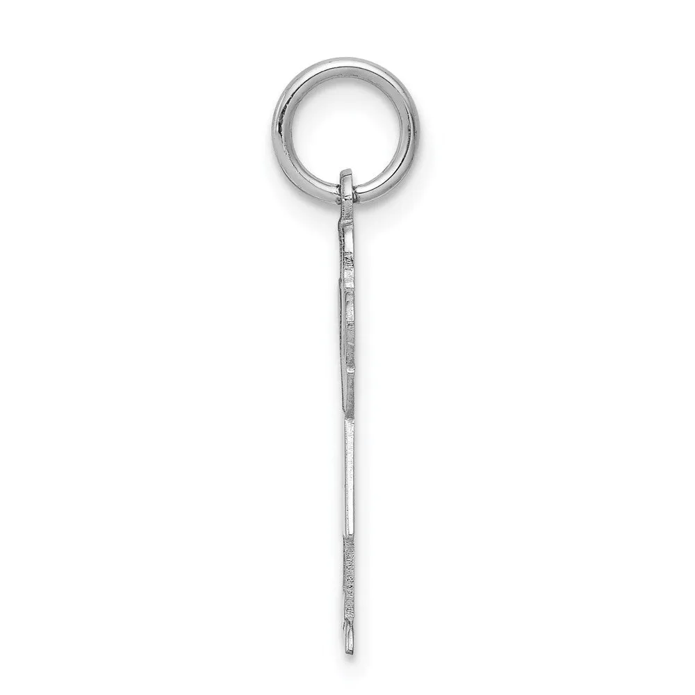 14k White Gold Kid Charm