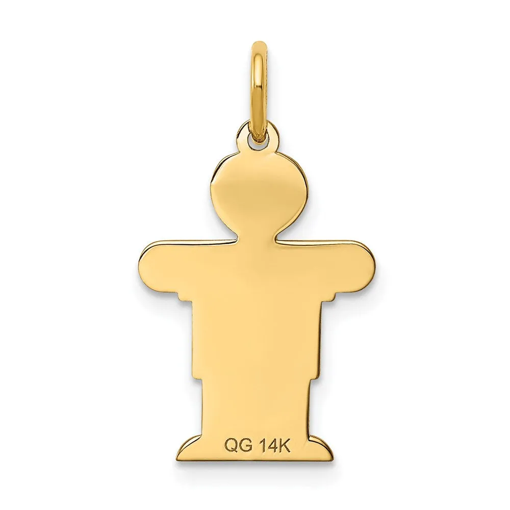14k Yellow Gold Kid Charm