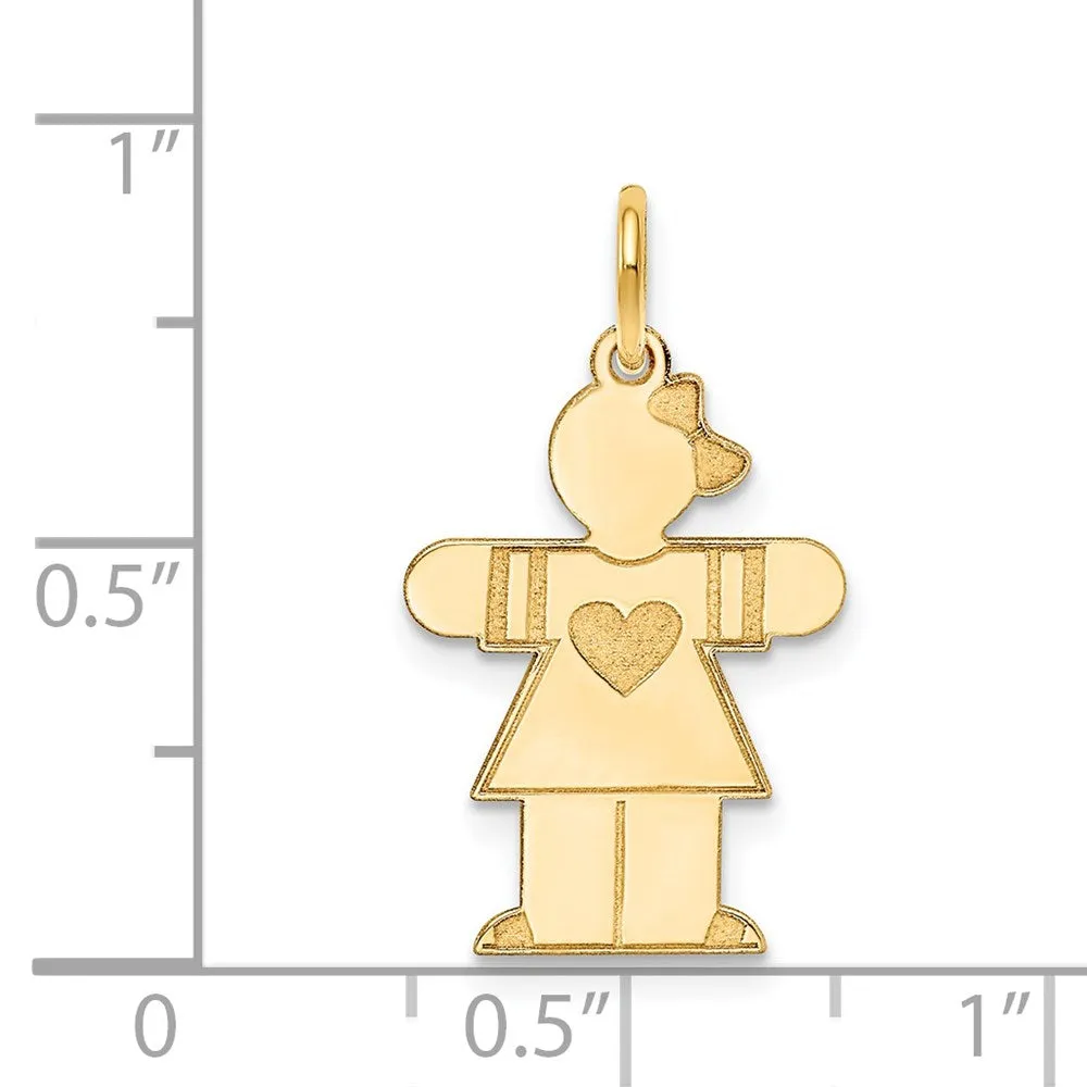 14k Yellow Gold Kid Charm