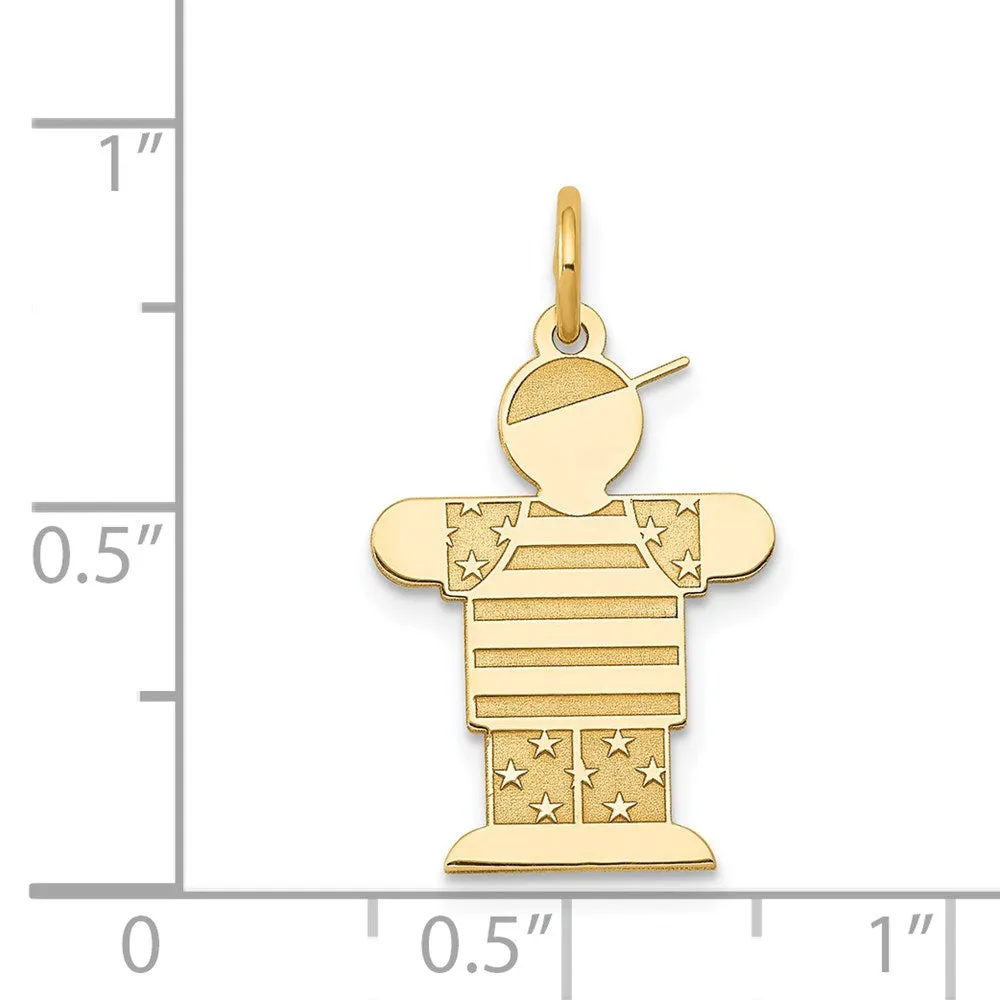 14k Yellow Gold Kid Charm