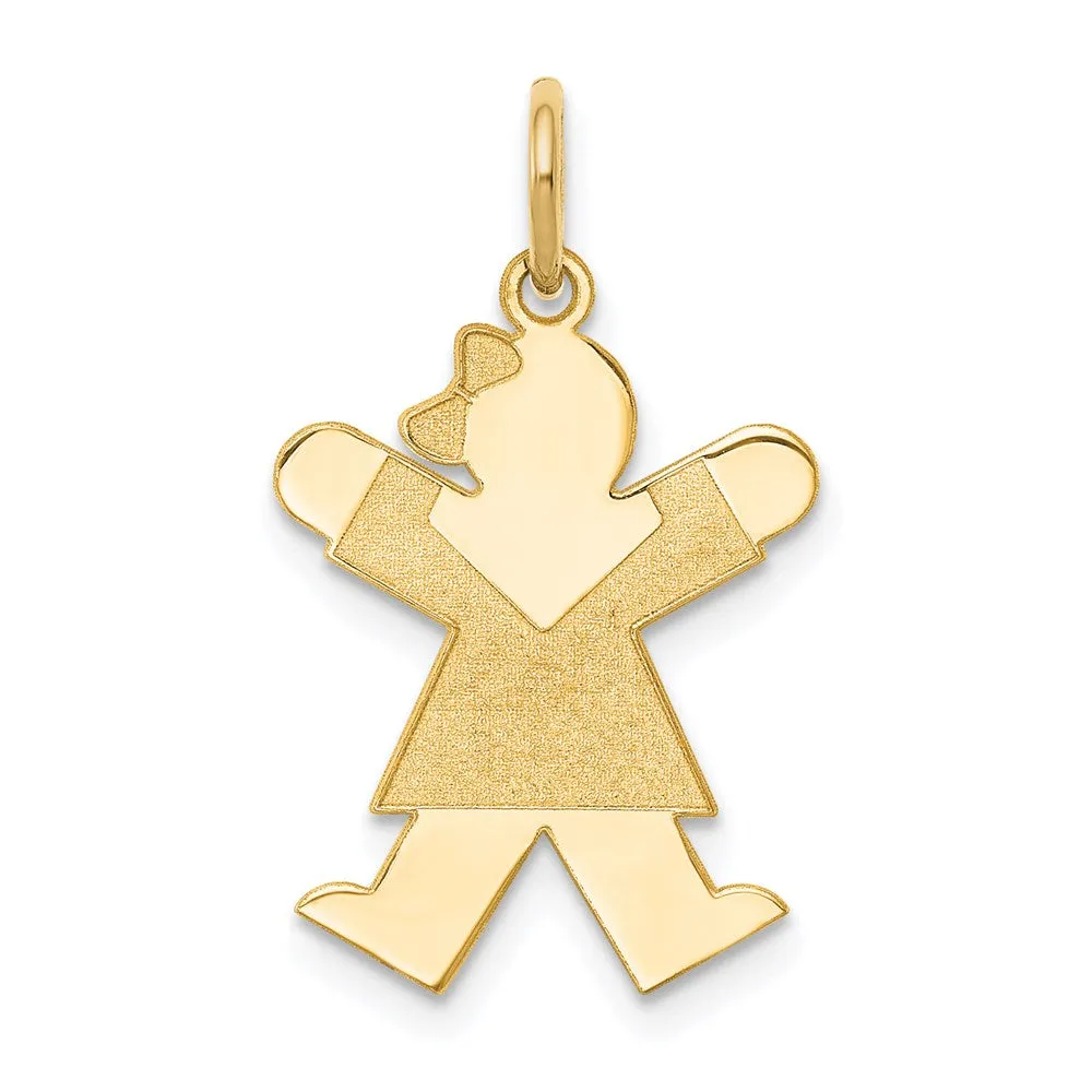 14k Yellow Gold Kid Charm
