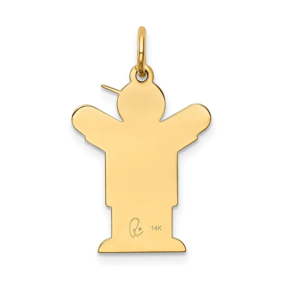 14k Yellow Gold Kid Charm