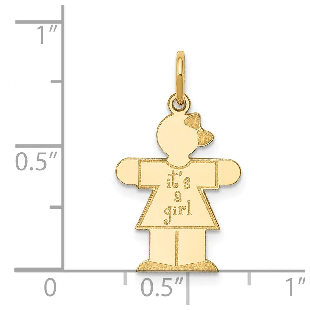 14k Yellow Gold Kid Charm