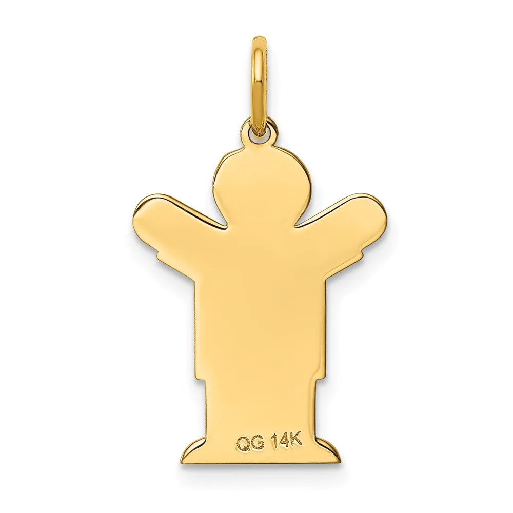 14k Yellow Gold Kid Charm