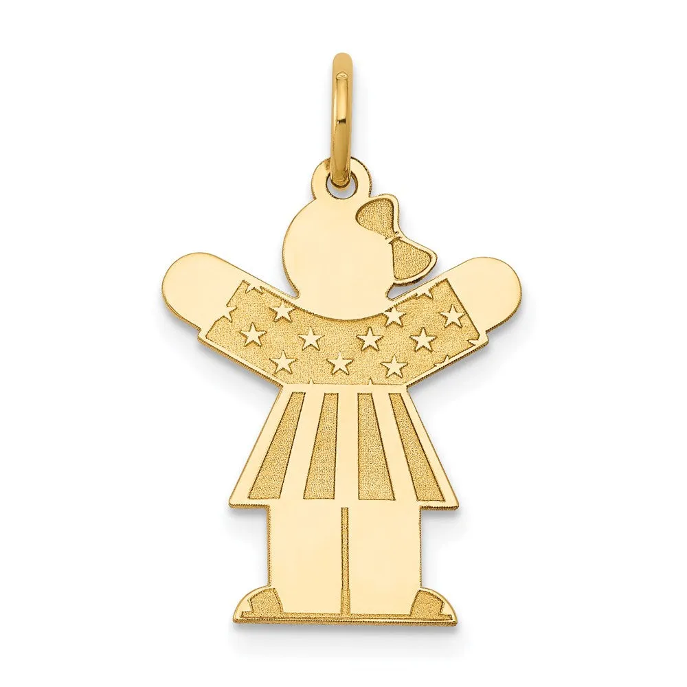 14k Yellow Gold Kid Charm