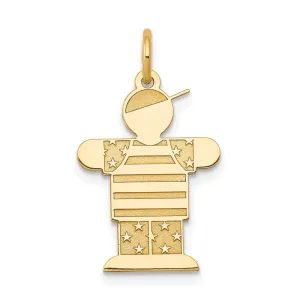 14k Yellow Gold Kid Charm