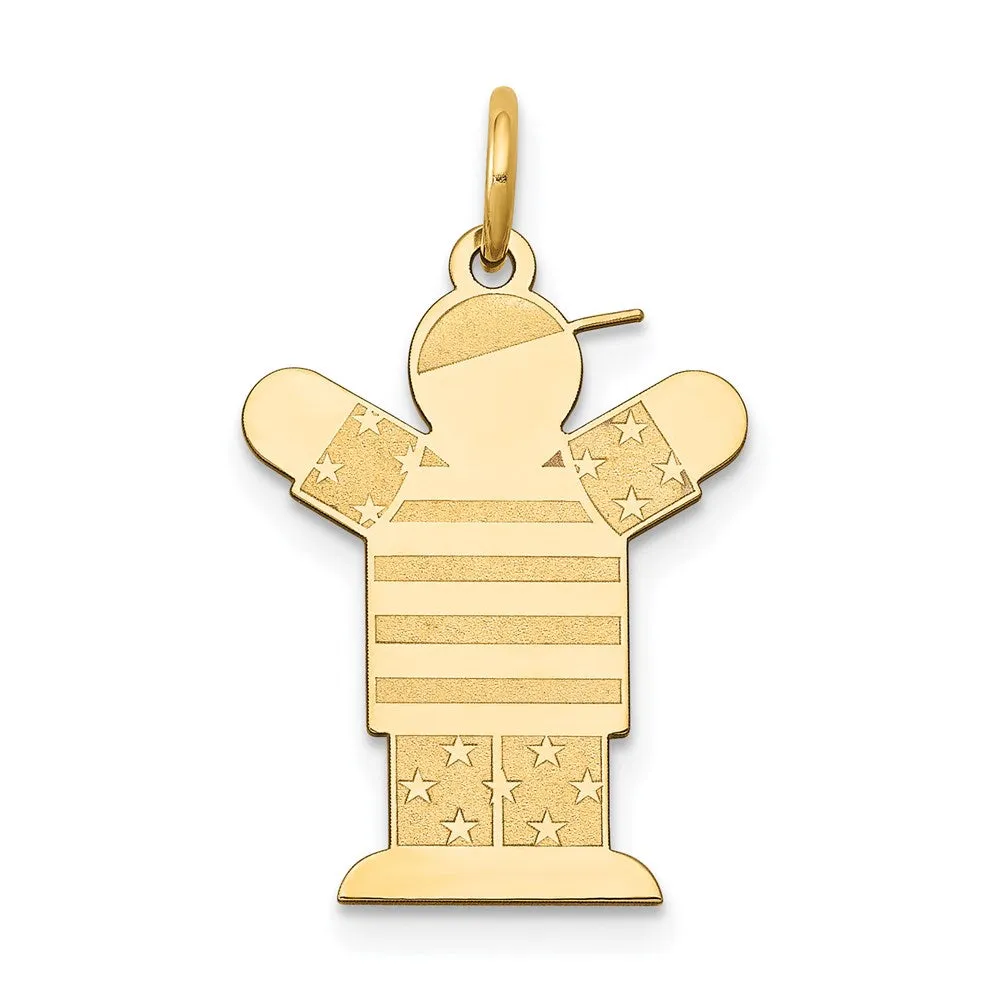 14k Yellow Gold Kid Charm