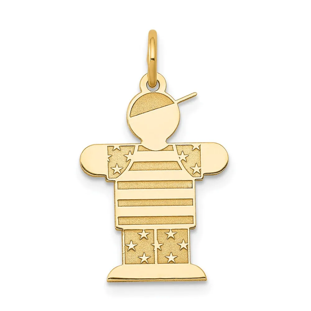 14k Yellow Gold Kid Charm
