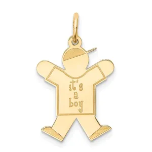14k Yellow Gold Kid Charm
