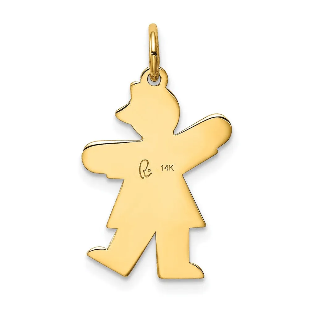 14k Yellow Gold Kid Charm