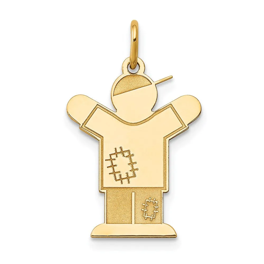 14k Yellow Gold Kid Charm