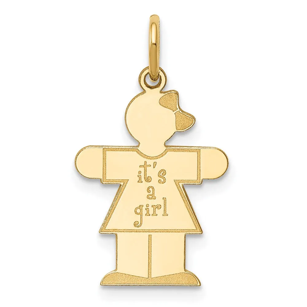 14k Yellow Gold Kid Charm