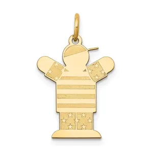 14k Yellow Gold Kid Charm