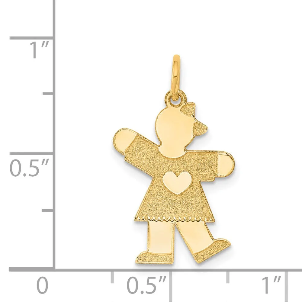14k Yellow Gold Kid Charm