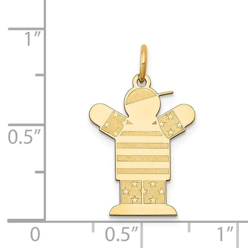 14k Yellow Gold Kid Charm