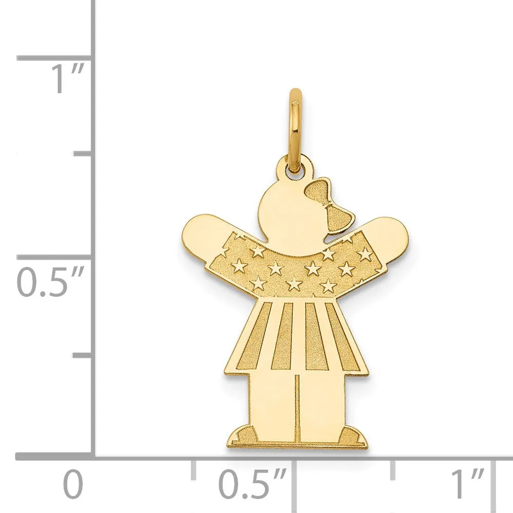 14k Yellow Gold Kid Charm