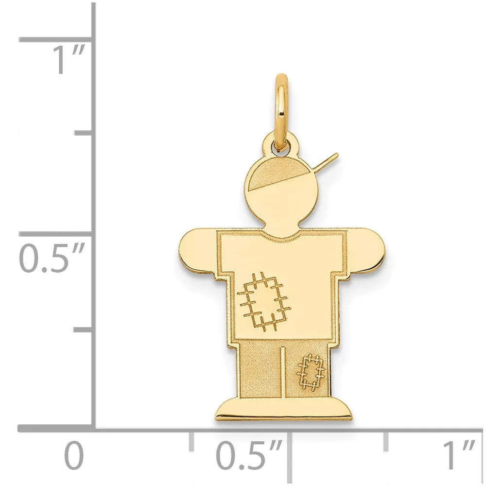 14k Yellow Gold Kid Charm