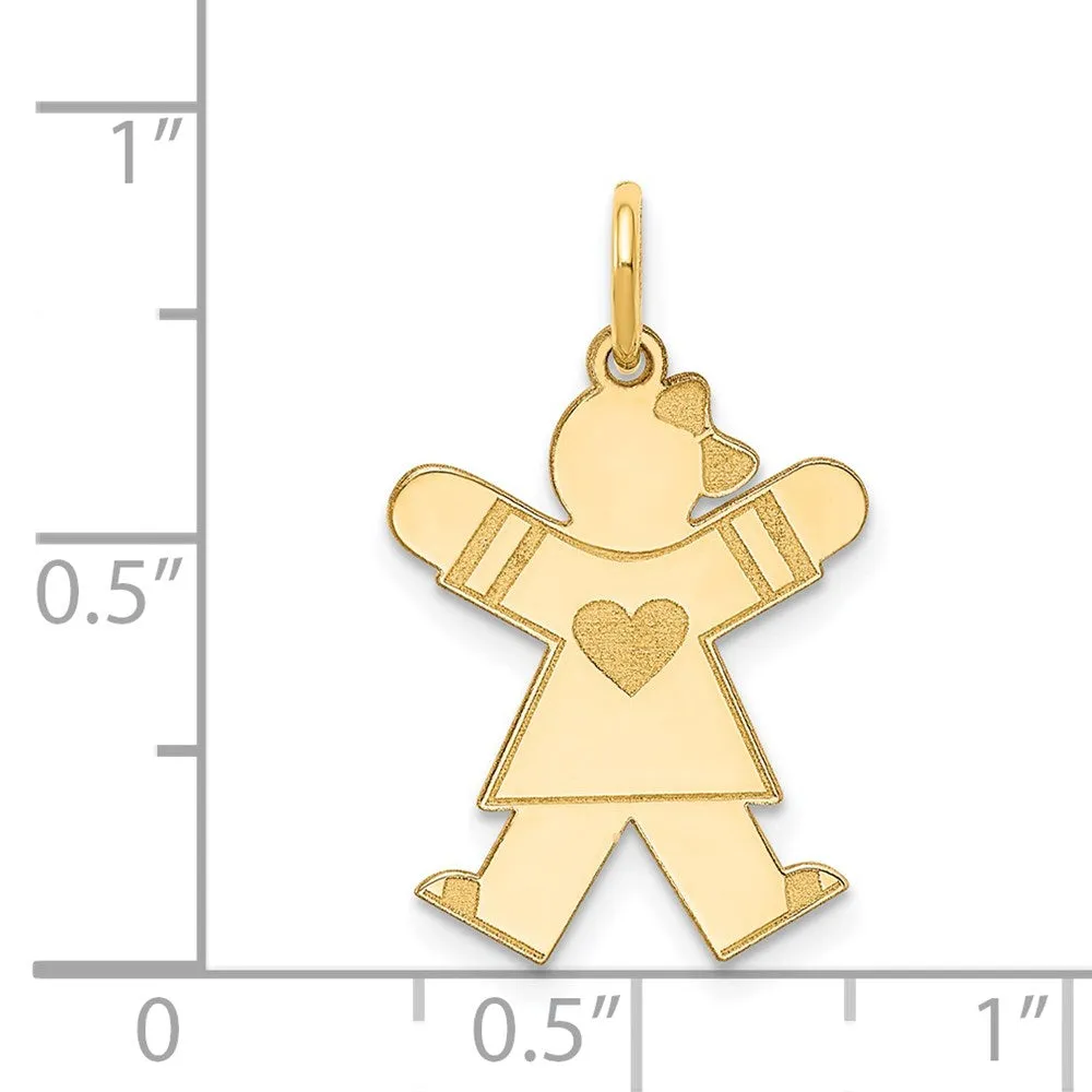14k Yellow Gold Kid Charm