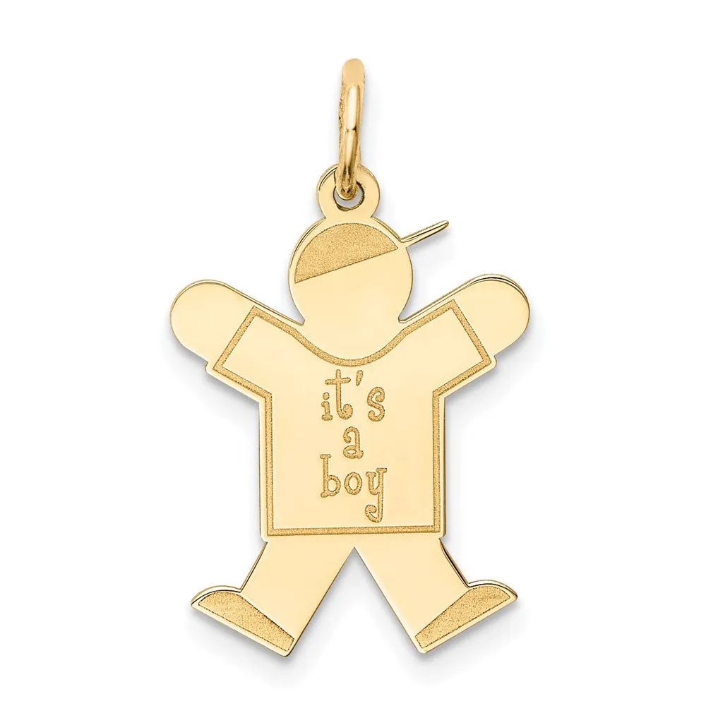 14k Yellow Gold Kid Charm