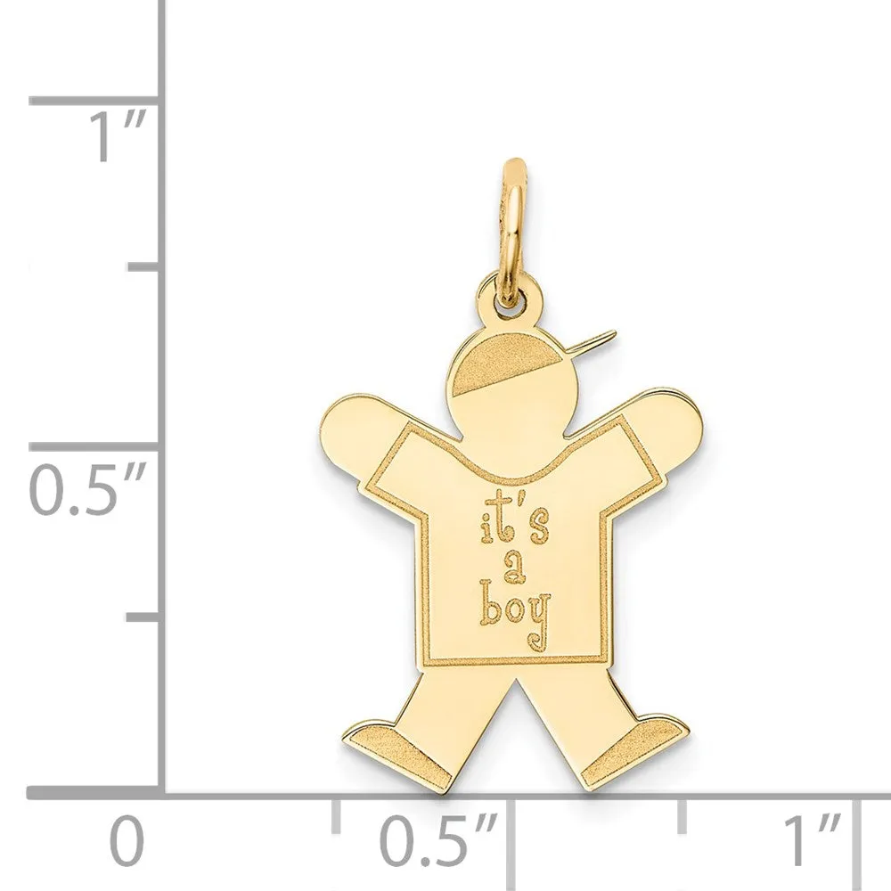 14k Yellow Gold Kid Charm
