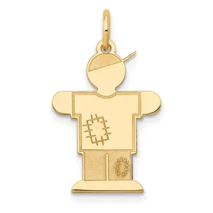 14k Yellow Gold Kid Charm