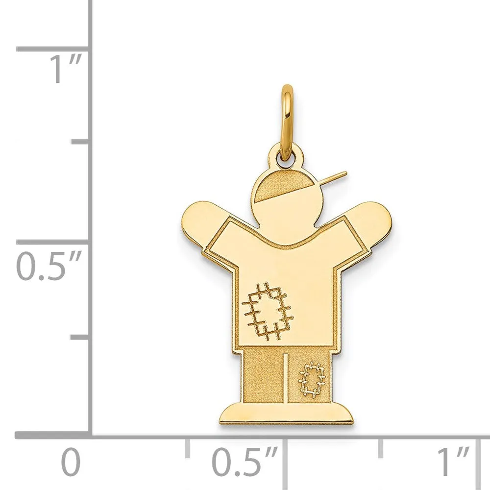 14k Yellow Gold Kid Charm
