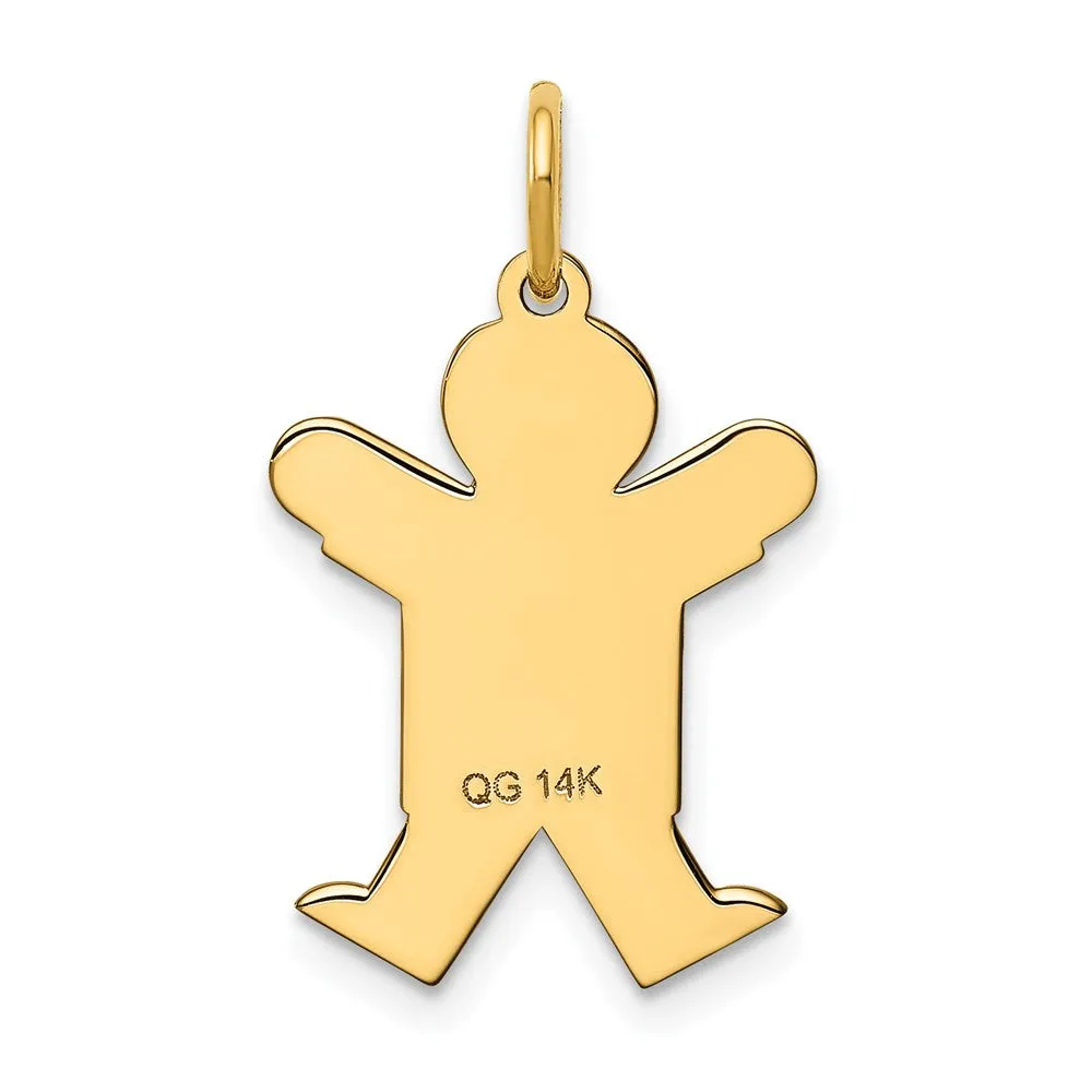 14k Yellow Gold Kid Charm