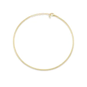 14KY 3mm Omega Necklace