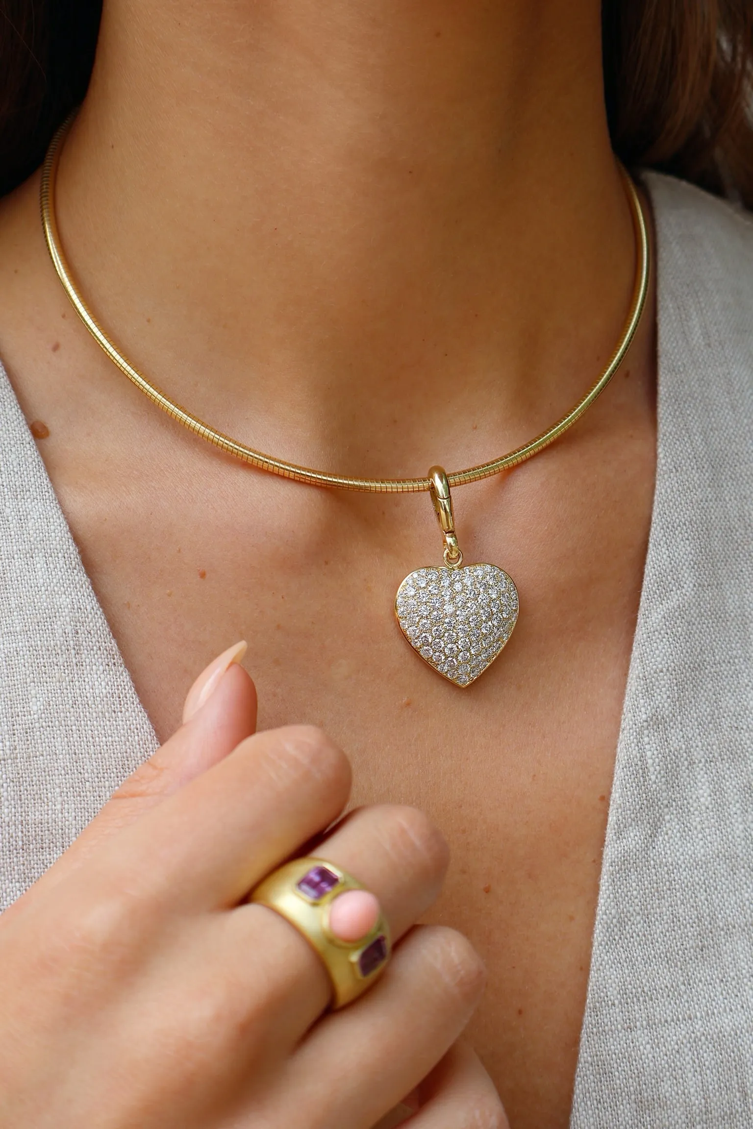 14KY 3mm Omega Necklace