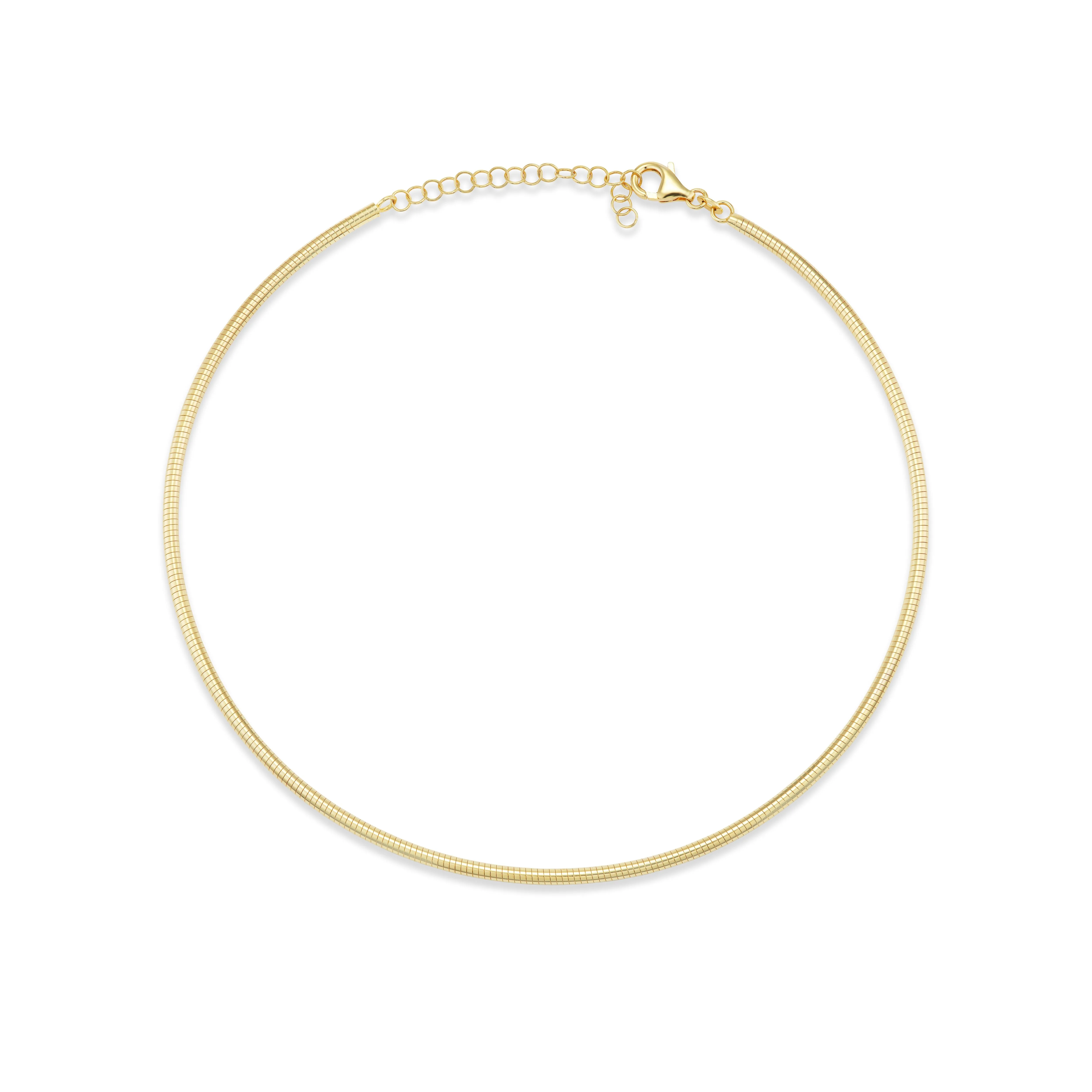 14KY 3mm Omega Necklace