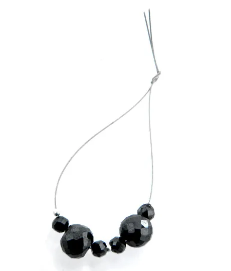 15 Cts Black Diamond Beads 100% Certified, For Jewelry Making