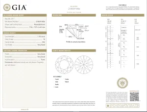 1.53 Carat Loose M/ VS2 Round Brilliant Cut Diamond GIA Certified