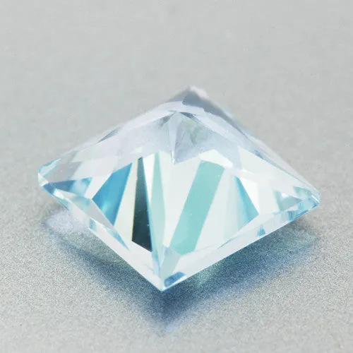 1.66 Carat Loose Princess Cut Fine Sky Blue Aquamarine | 7mm Square Gemstone