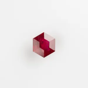 1.70 Carat Deep Red Double Cut Hexagon Ruby