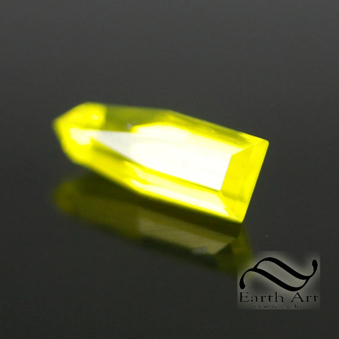 1.86 ct Ce YAG Lumogarnet custom faceted gemstone
