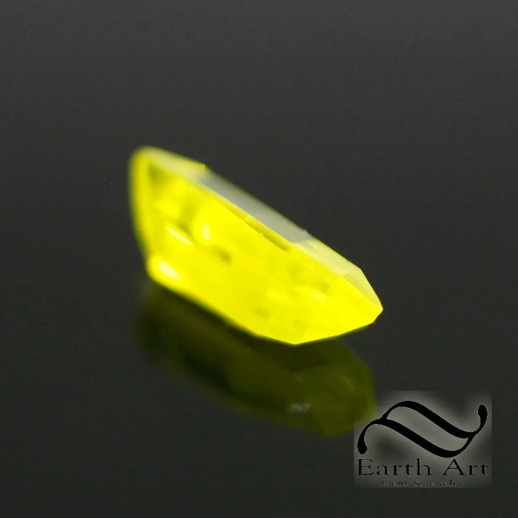 1.86 ct Ce YAG Lumogarnet custom faceted gemstone