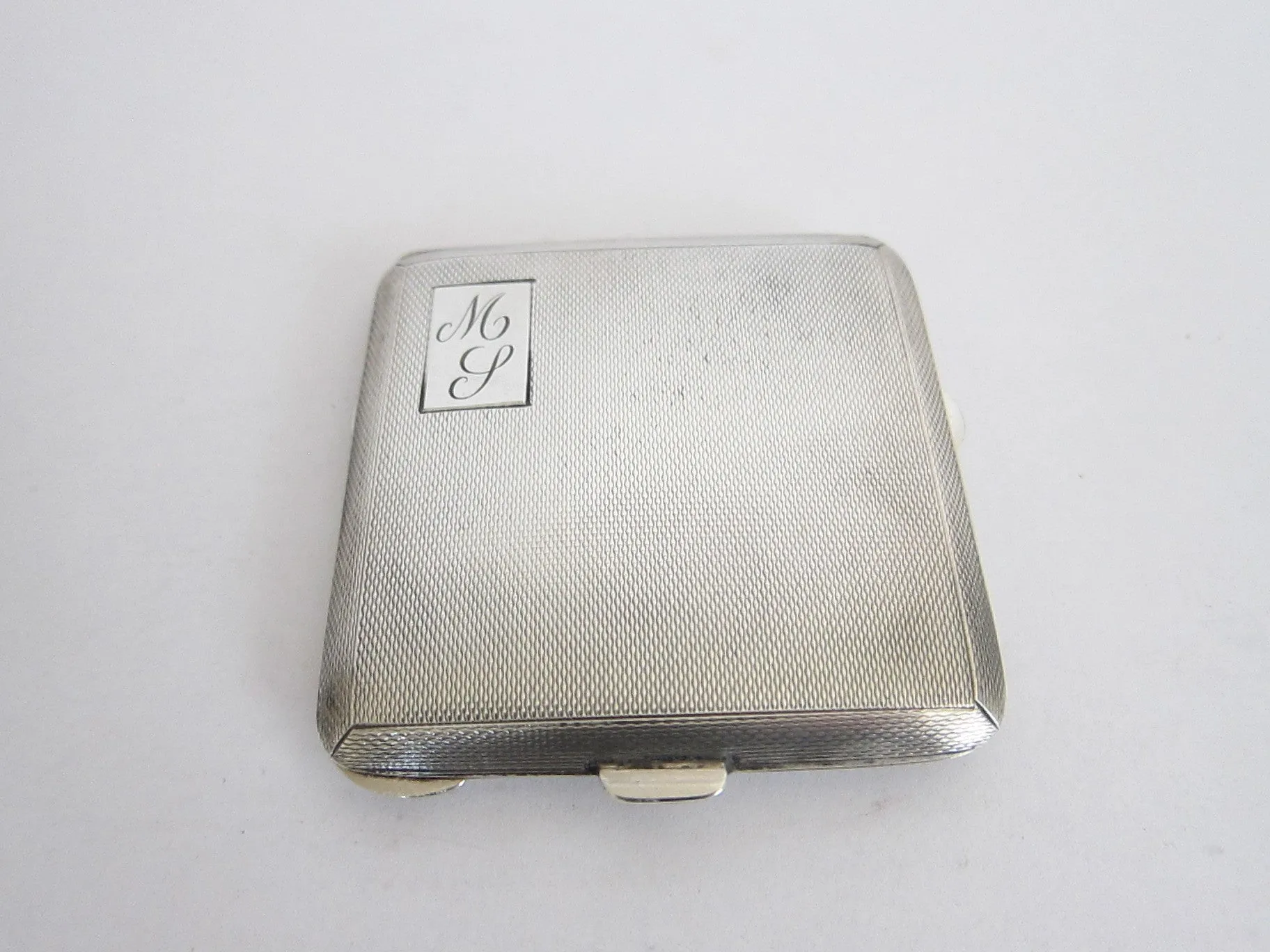 1940s Sterling Silver British Compact Mirror