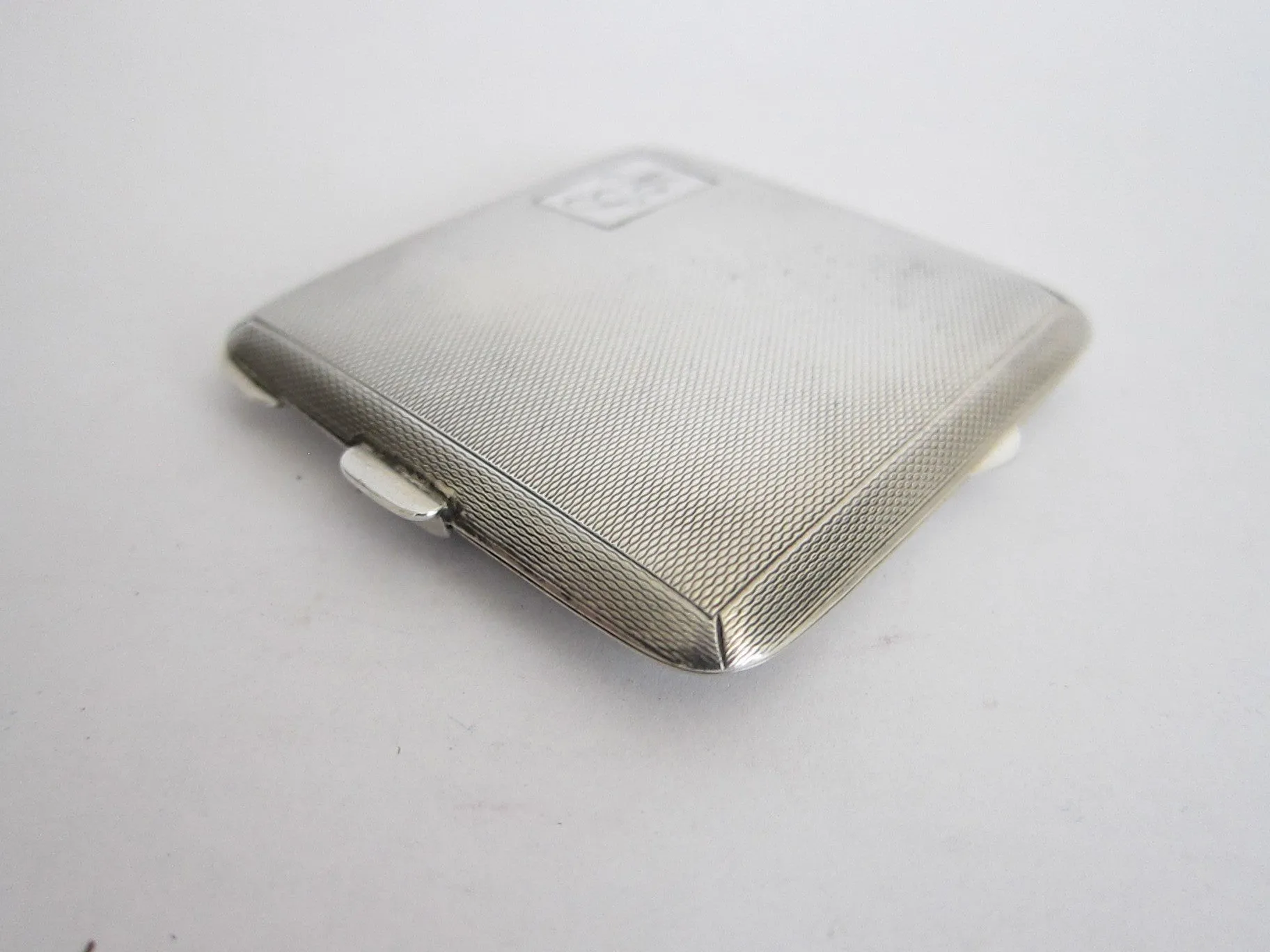 1940s Sterling Silver British Compact Mirror